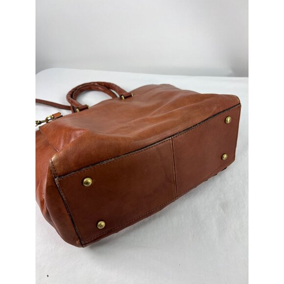 Patricia Nash Feather Leaves Mariola Tote Brown Leather - Picture 4 of 9